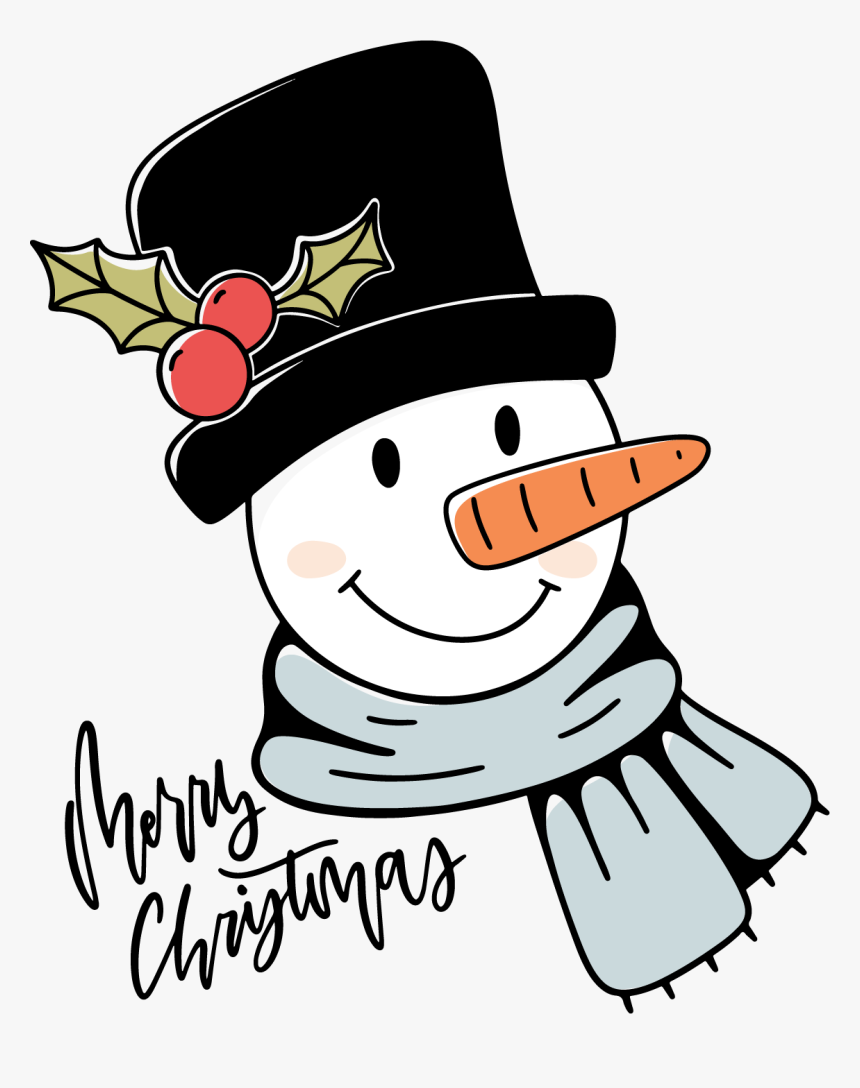 Merry Christmas Snowman Clipart Free, HD Png Download, Free Download