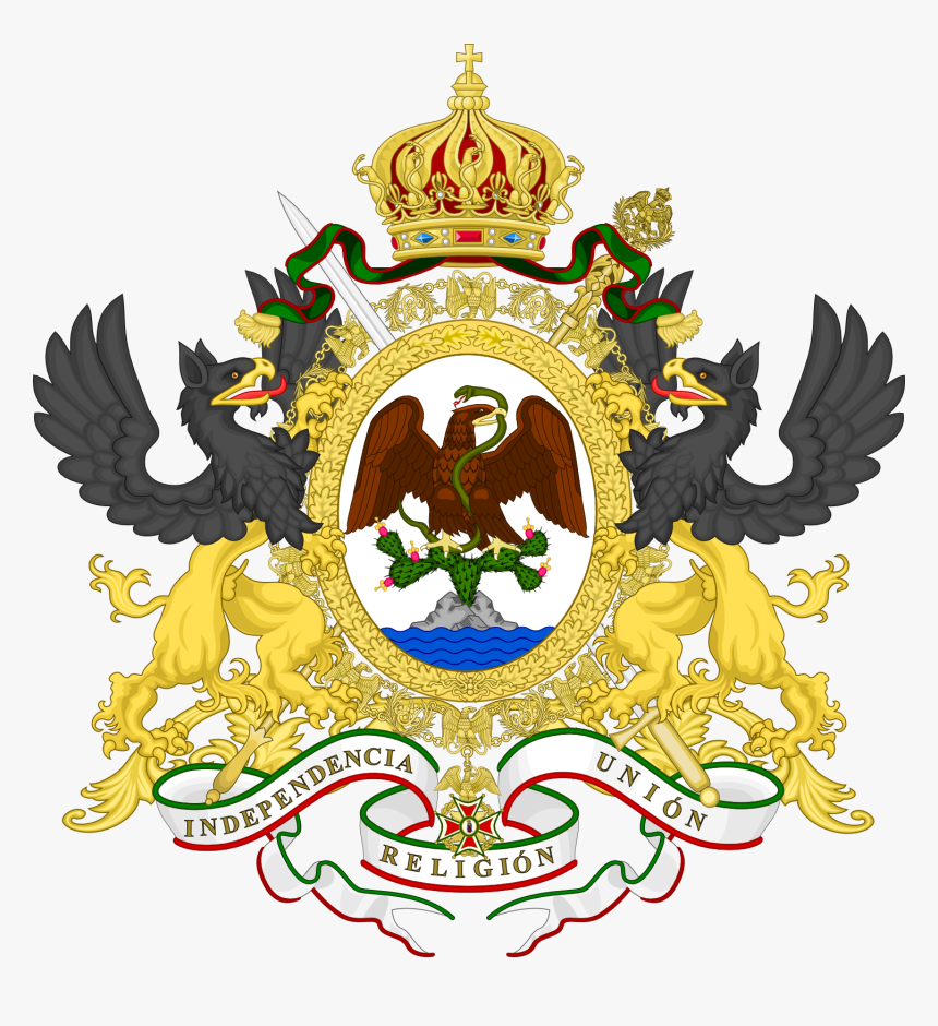 Galeria Asociación Monarquista Mexicana Png Bandera - First Mexican Empire Coat Of Arms, Transparent Png, Free Download