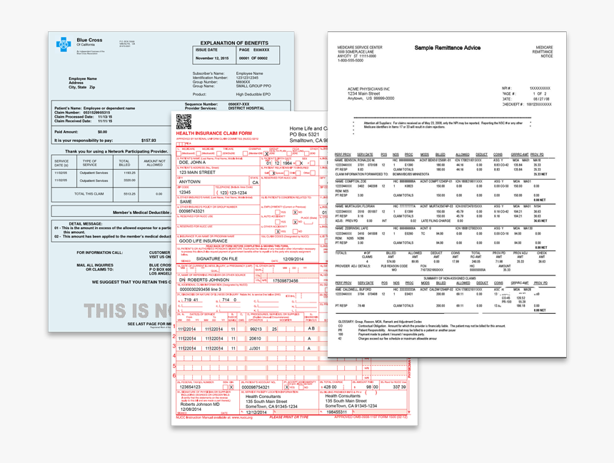 Healthcare Document Collage, HD Png Download, Free Download