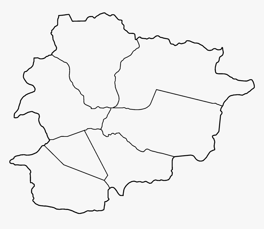 Andorra Parishes Blank - Line Art, HD Png Download, Free Download