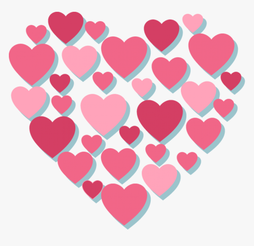 Pink Hearts Png Image - Pink And Red Hearts Png, Transparent Png, Free Download