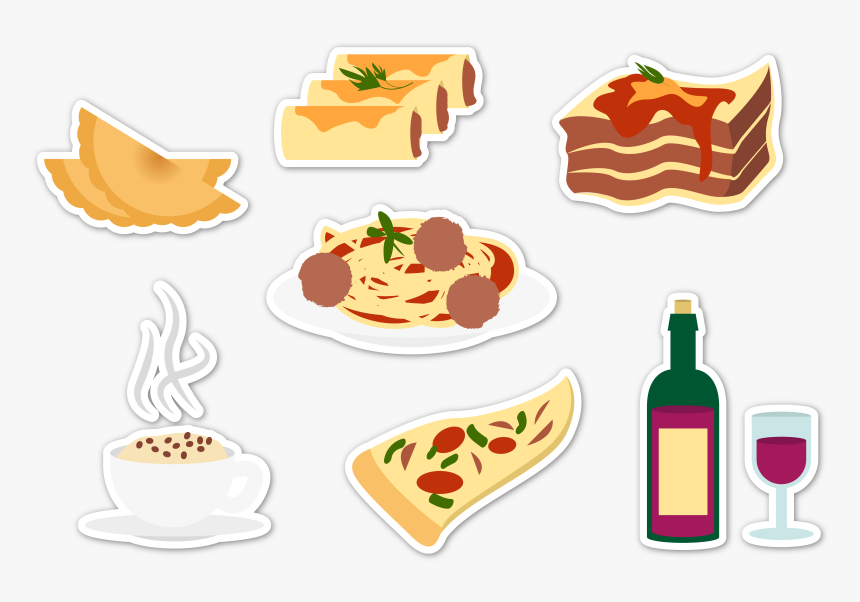 Cuisine Lasagne Illustration Characteristic - Italian Food Illustration Png, Transparent Png, Free Download