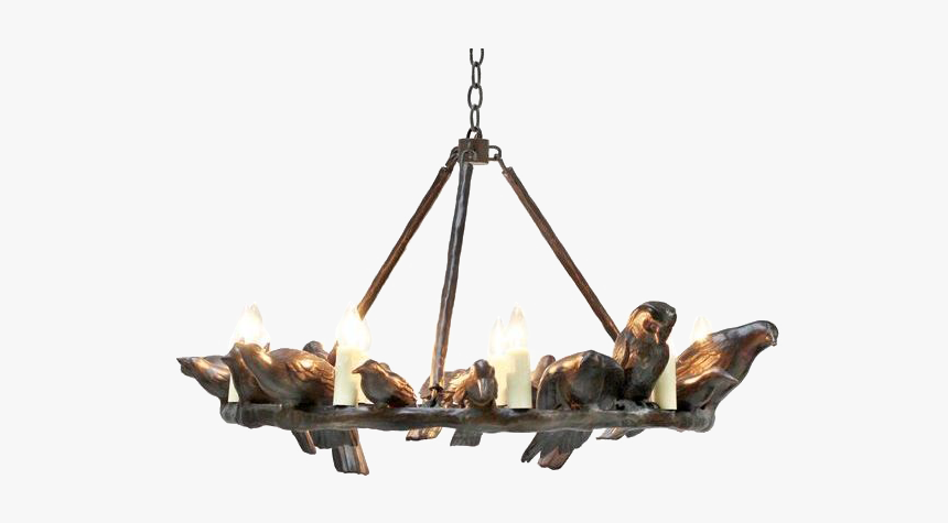 Bird Chandelier Bronze, HD Png Download, Free Download