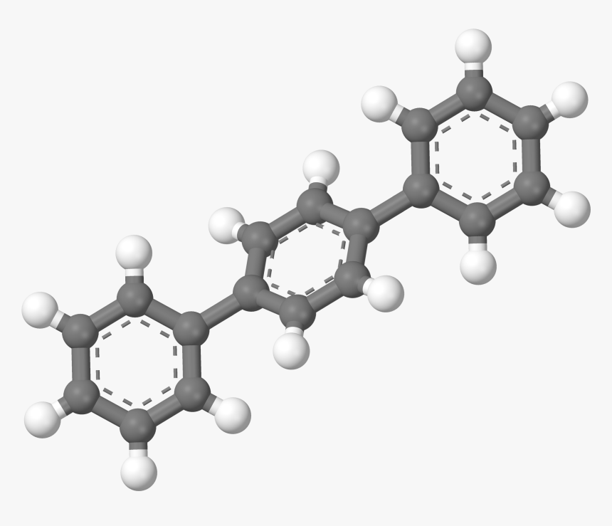 Para Terphenyl 3d Balls - Example Of 3d Aromatic Hydrocarbons, HD Png Download, Free Download