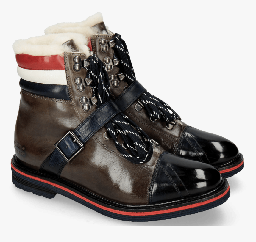 Ankle Boots Amelie 64 Navy Grigio Venice White Ruby - Work Boots, HD Png Download, Free Download