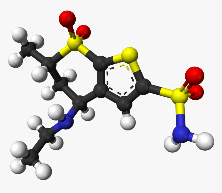 Dorzolamide 3d Balls - Molecule, HD Png Download, Free Download