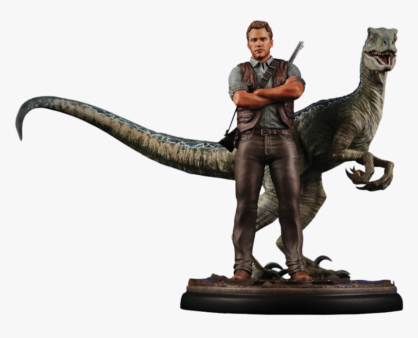 Owen And Blue 1/9th Scale Statue - Blue Raptor Action Figure, HD Png Download, Free Download