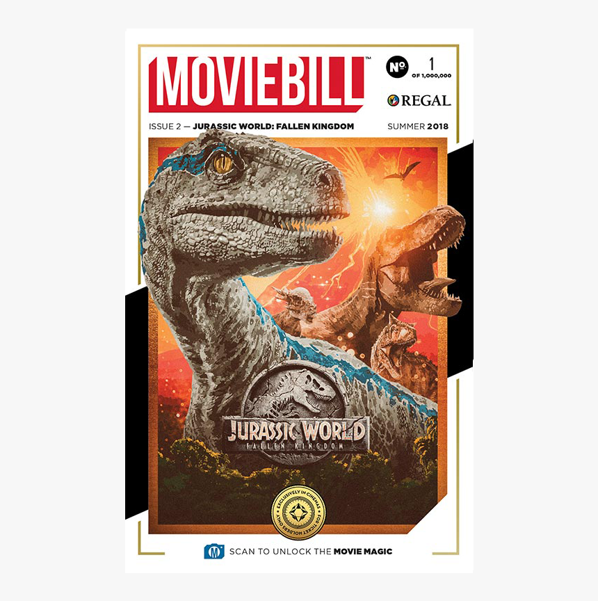 This Is The Cover To The Second Issue Of Moviebill, - Jurassic World Fallen Kingdom Moviebill, HD Png Download, Free Download