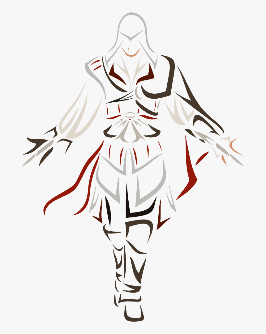 Ezio Auditore Da Firenze By - Simple Assassins Creed Drawing, HD Png Download, Free Download