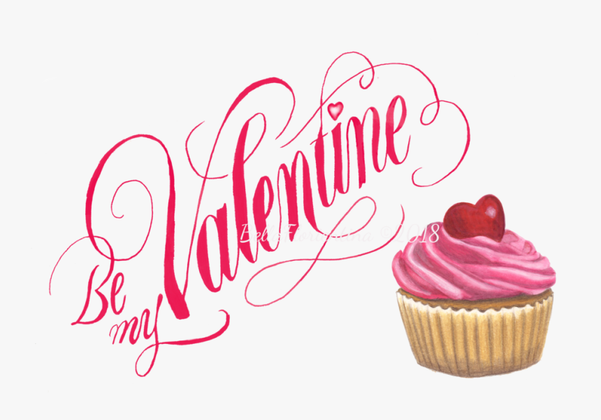 Be My Valentine Cute Heart Cupcake - Cupcake, HD Png Download, Free Download