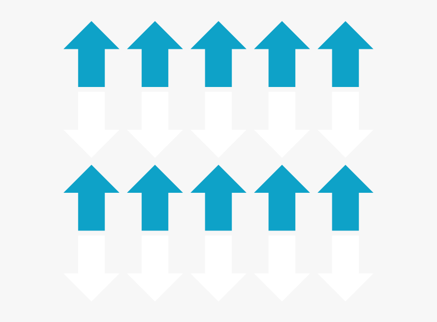 Ten Blue Arrows Pointing Up And Ten White Arrows Pointing, HD Png Download, Free Download