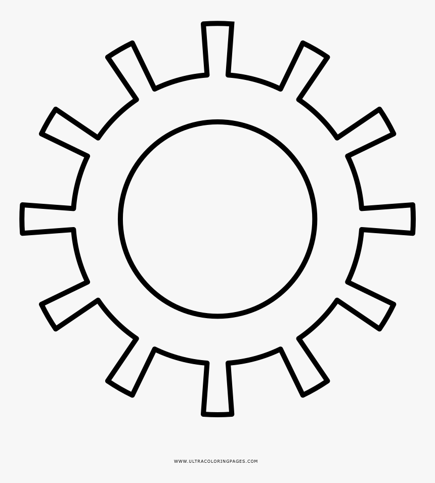 Cogwheel Coloring Page - Parts Of Dc Motor And Functions, HD Png Download, Free Download