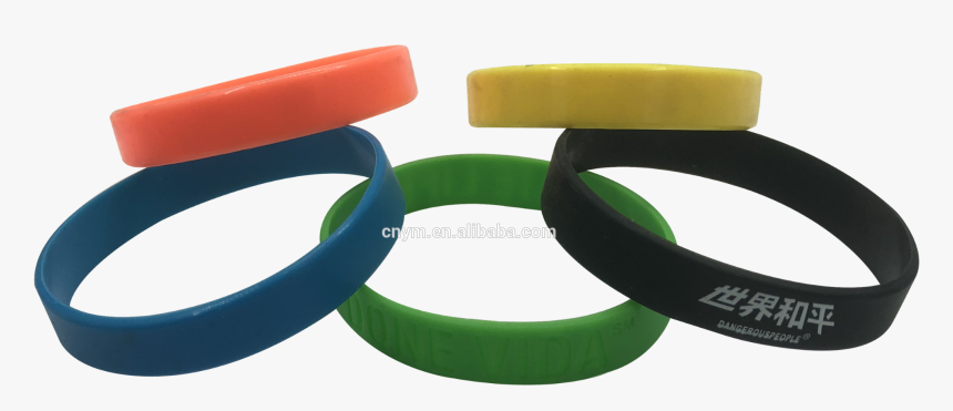 Factory Price Eco-friendly Colorful Rubber/silicone - Rubber Wristbands Transparent, HD Png Download, Free Download