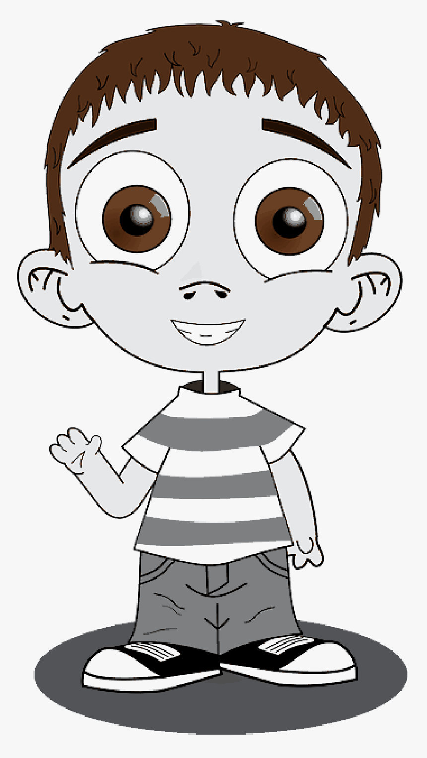 Clipart Boy With Big Eyes , Png Download - Boy With Big Eyes Cartoon, Transparent Png, Free Download