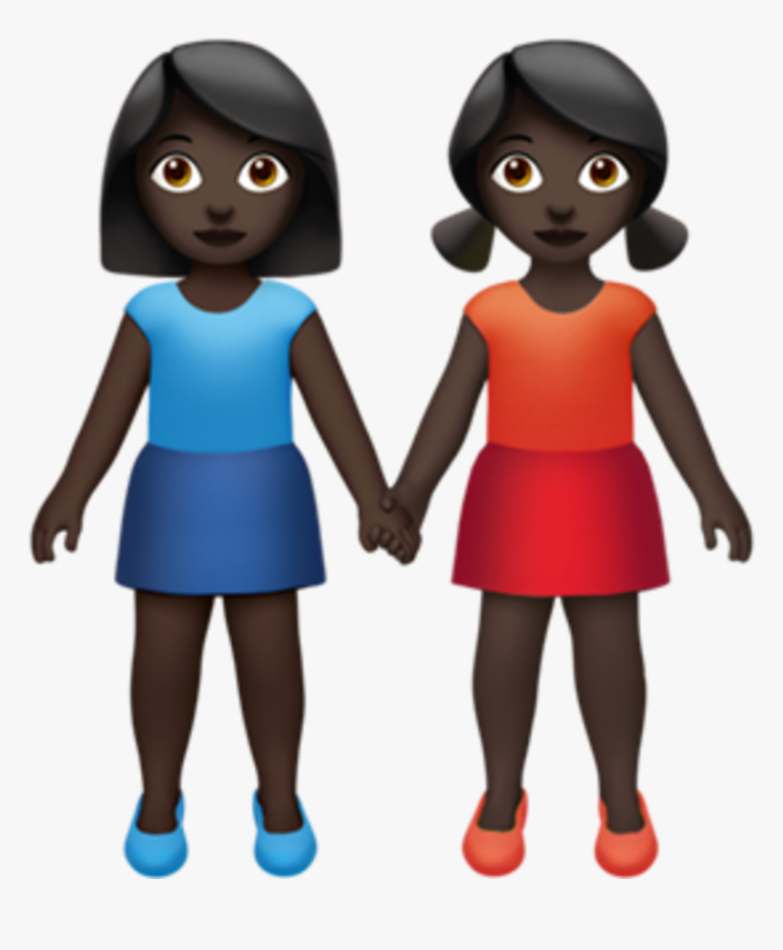 Two Women Holding Hands Emoji Ios, HD Png Download, Free Download