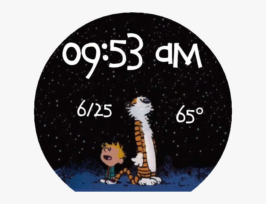 Calvin And Hobbes Stars Png - Calvin And Hobbes Apple Watch Face, Transparent Png, Free Download