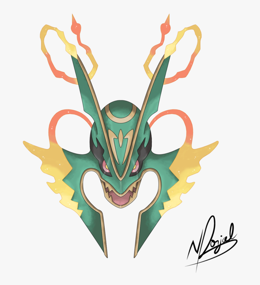 Pokemon Mega Rayquaza Head, HD Png Download, Free Download