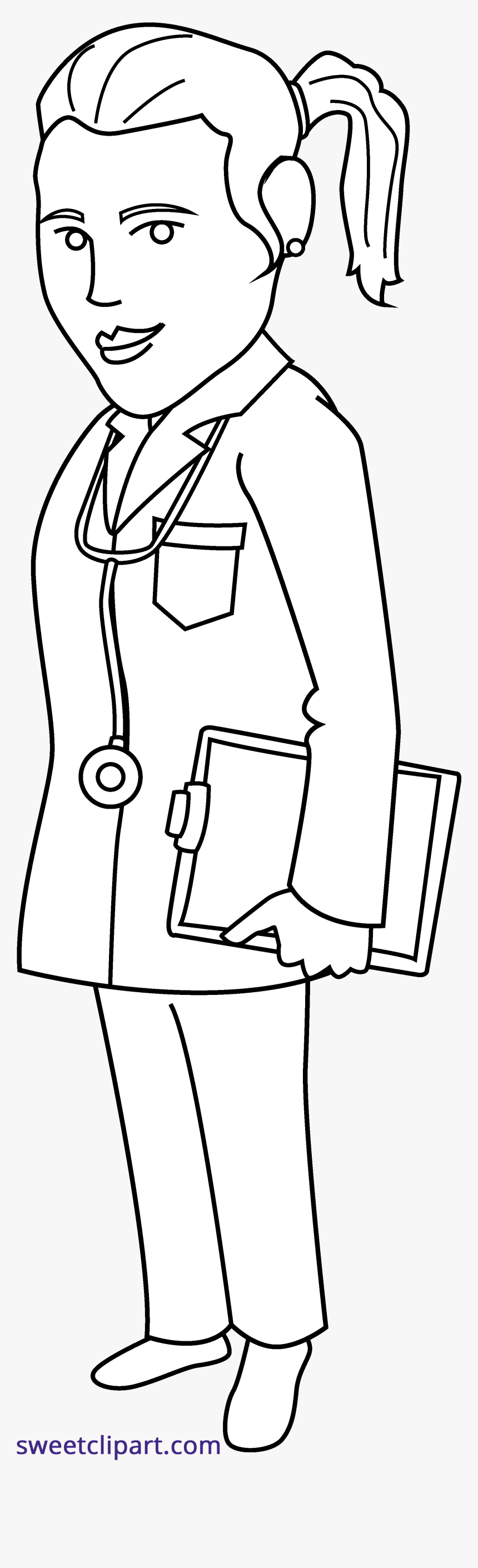 Book Doctor Clipart Clip Art Royalty Free Library Doctor - Sketch, HD Png Download, Free Download