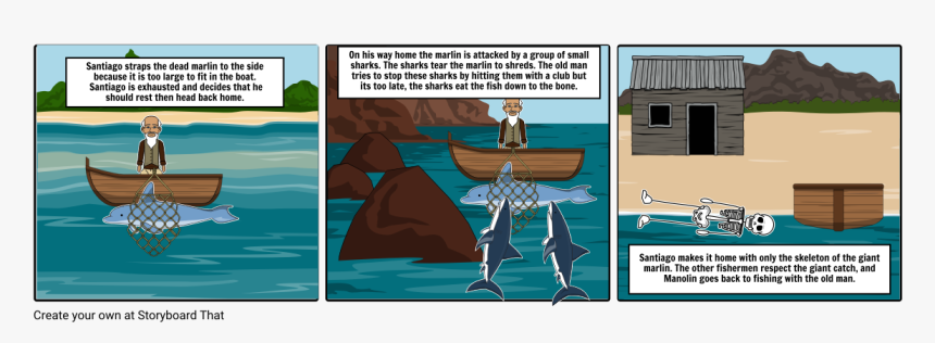 Storyboard The Old Man And Sea, HD Png Download, Free Download