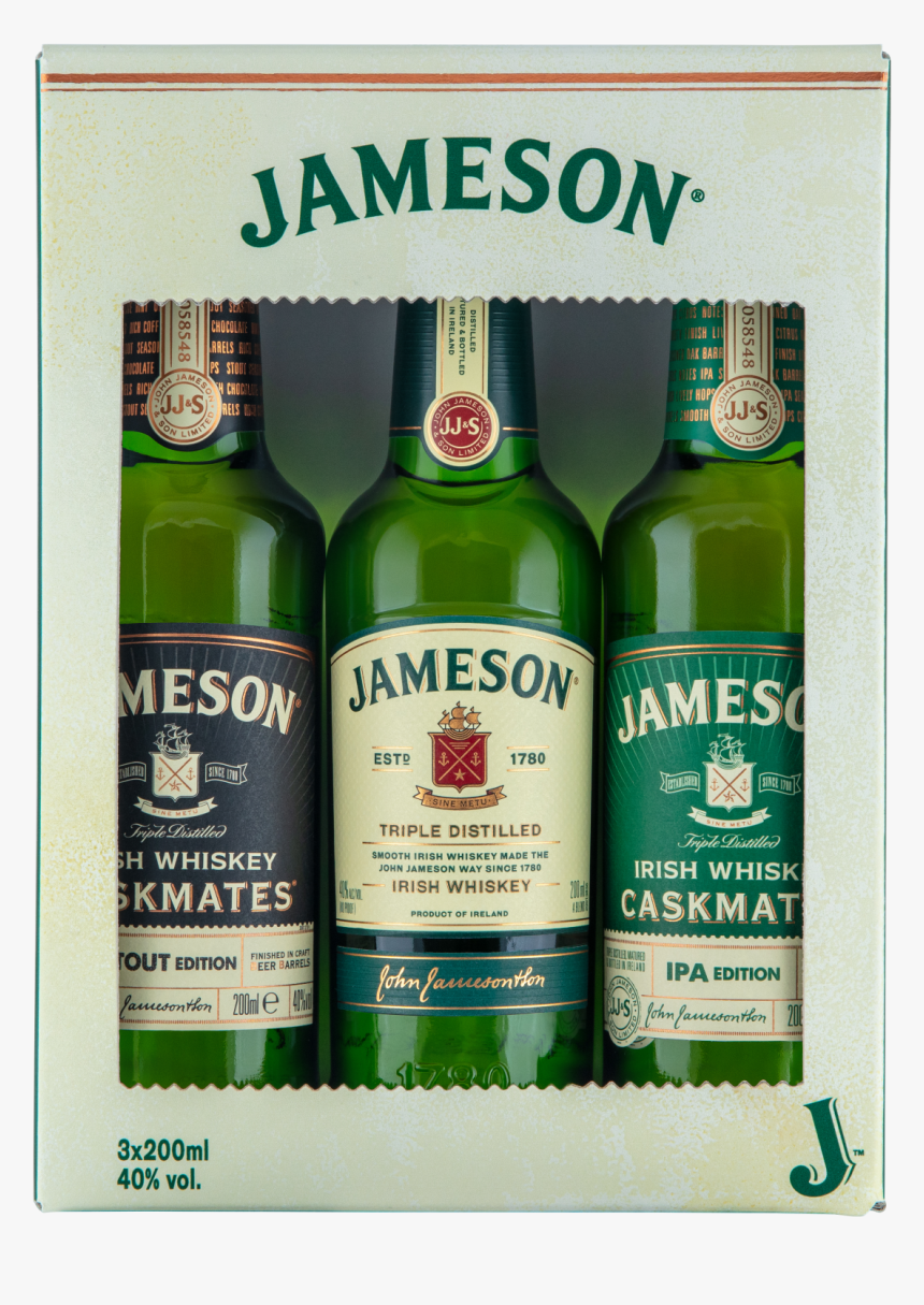 3x200ml Bottles Of Jameson Irish Whiskey, Jameson Caskmates - Jameson Irish Whiskey, HD Png Download, Free Download