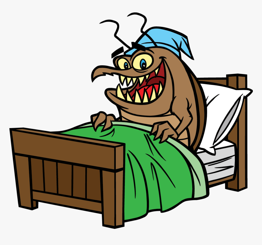 Roach Sleeping In Bed Clipart , Png Download - Bed Bug Clip Art, Transparent Png, Free Download