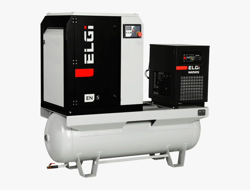 5 Hp Rotary Screw Air Compressor 60 Gal Air Tank With - Elgi Screw Air Compressors, HD Png Download, Free Download