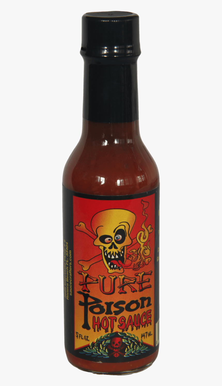 Pure Poison Hot Sauce 147ml - Bottle, HD Png Download, Free Download