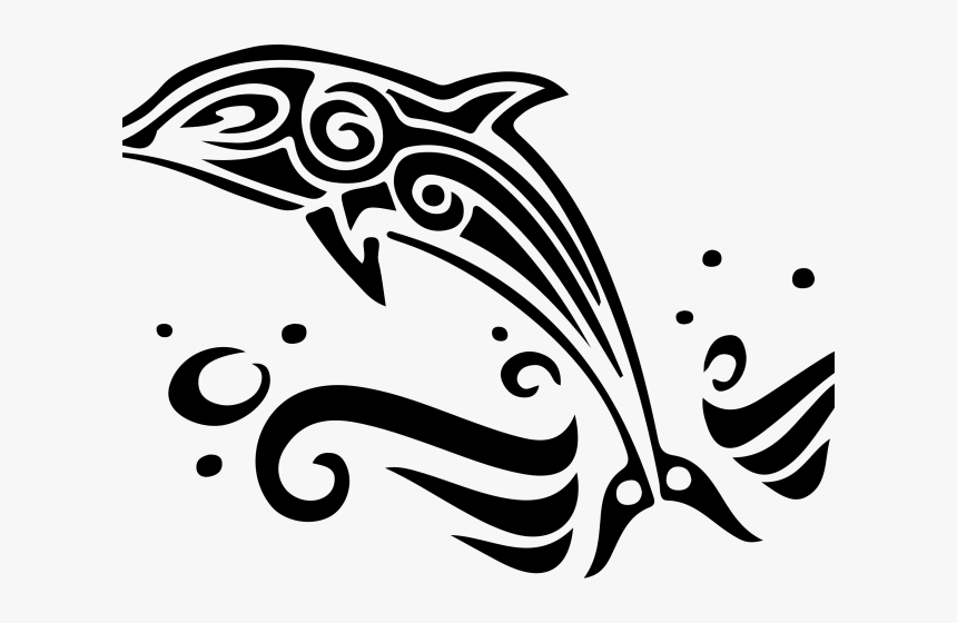 Dolphins Clipart Tribal - Dolphin Tribal, HD Png Download, Free Download