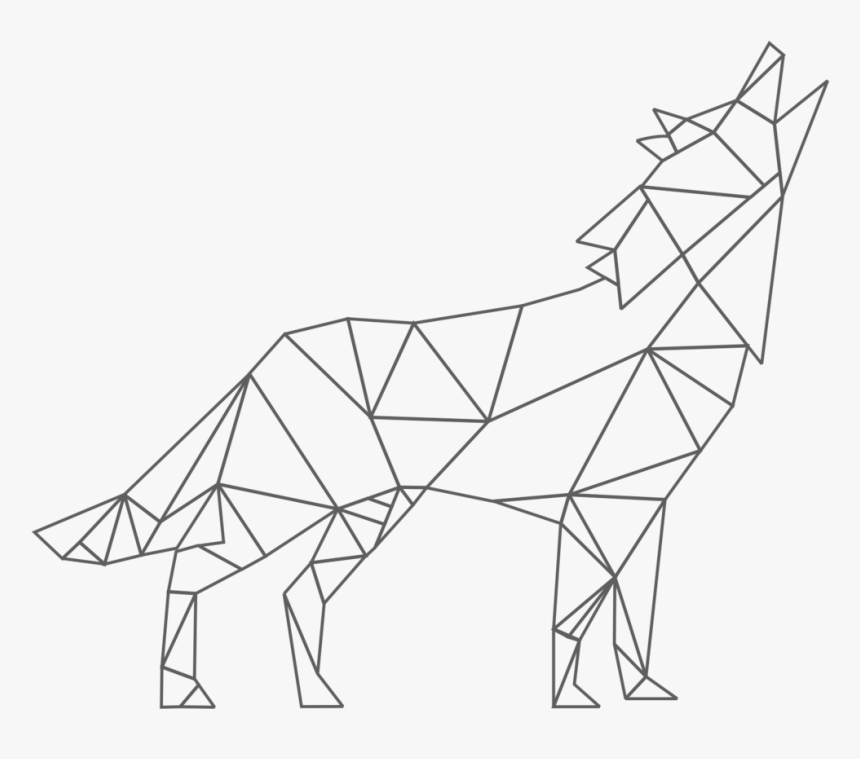 Transparent Wolf Drawing Png - Origami Wolf Drawing, Png Download, Free Download