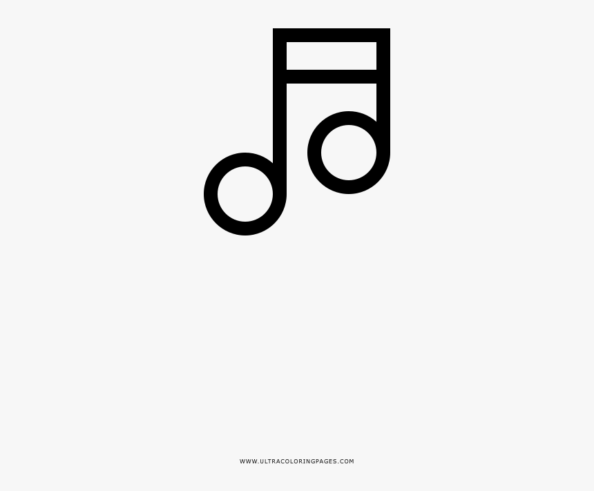 Music Note Coloring Page - Nota Musicale Png, Transparent Png, Free Download