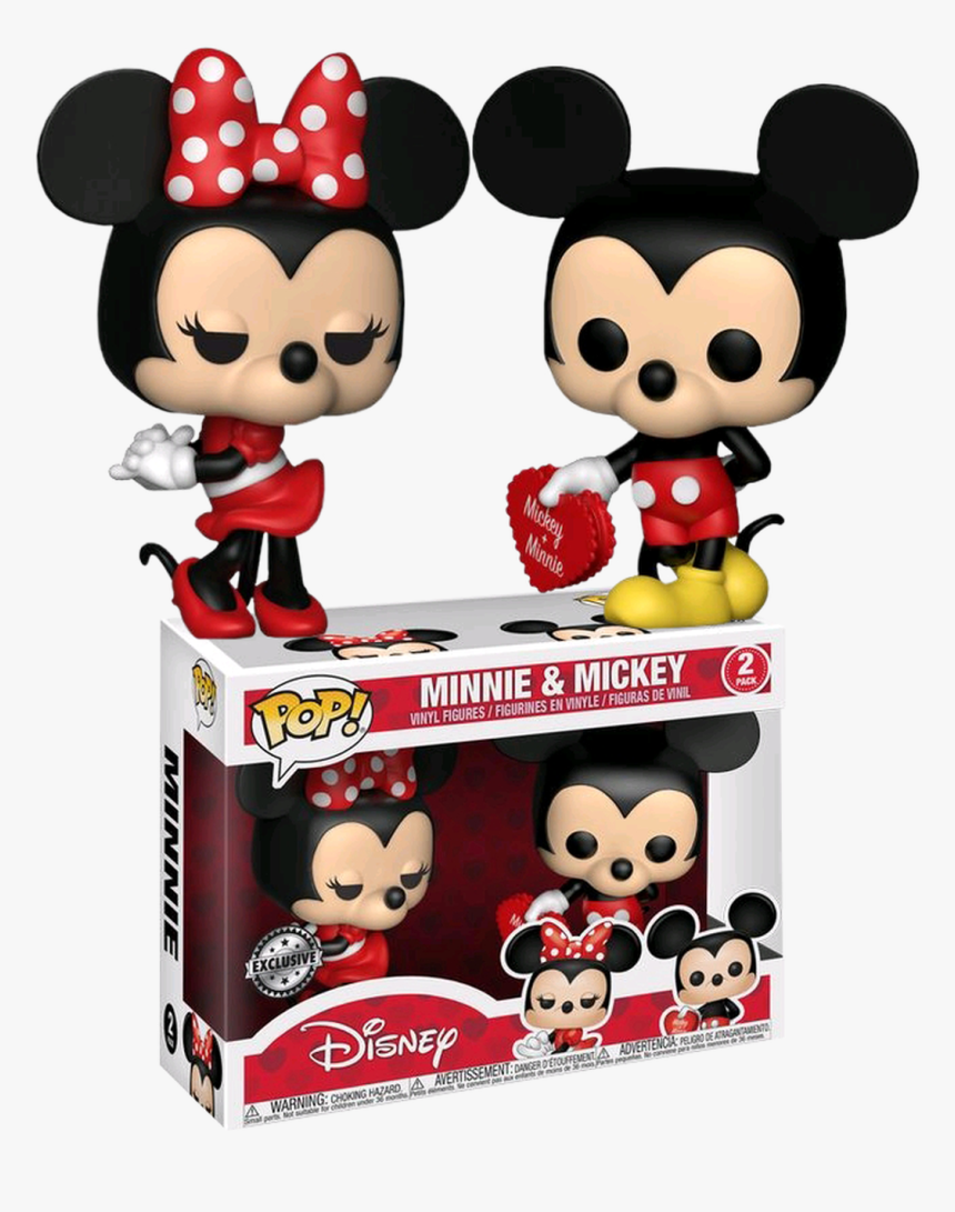 Mickey & Minnie Valentine Pop Vinyl Figure 2-pack - Funko Pop Minnie, HD Png Download, Free Download