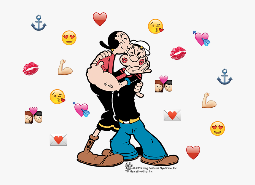 Popeye Love Icons Men"s Heather T-shirt , Png Download - Popeye Olive, Transparent Png, Free Download