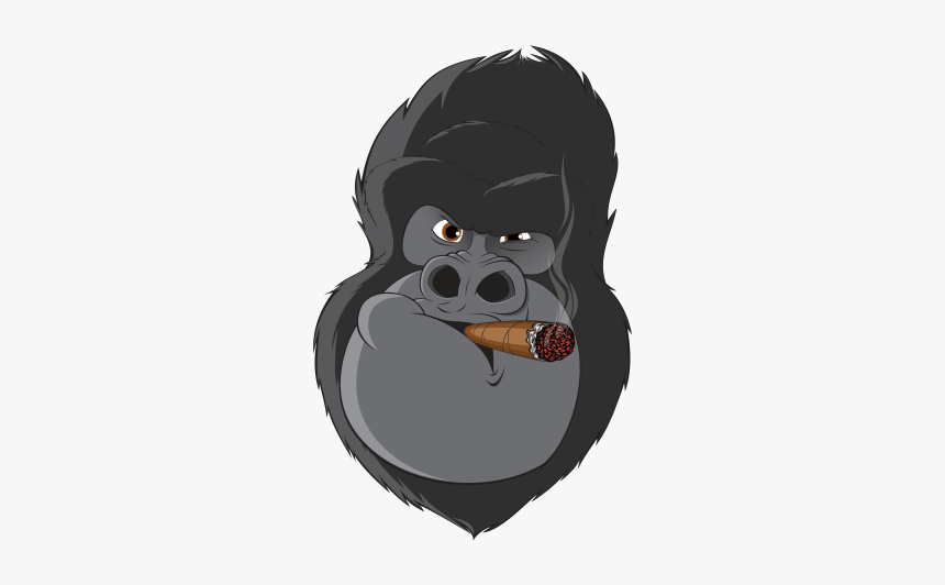 Printed Vinyl Mafia Gang - Cartoon Gorilla Head, HD Png Download, Free Download