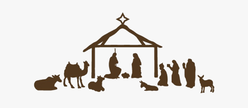 Nativity Png File - Silhouette Transparent Nativity Scene, Png Download, Free Download