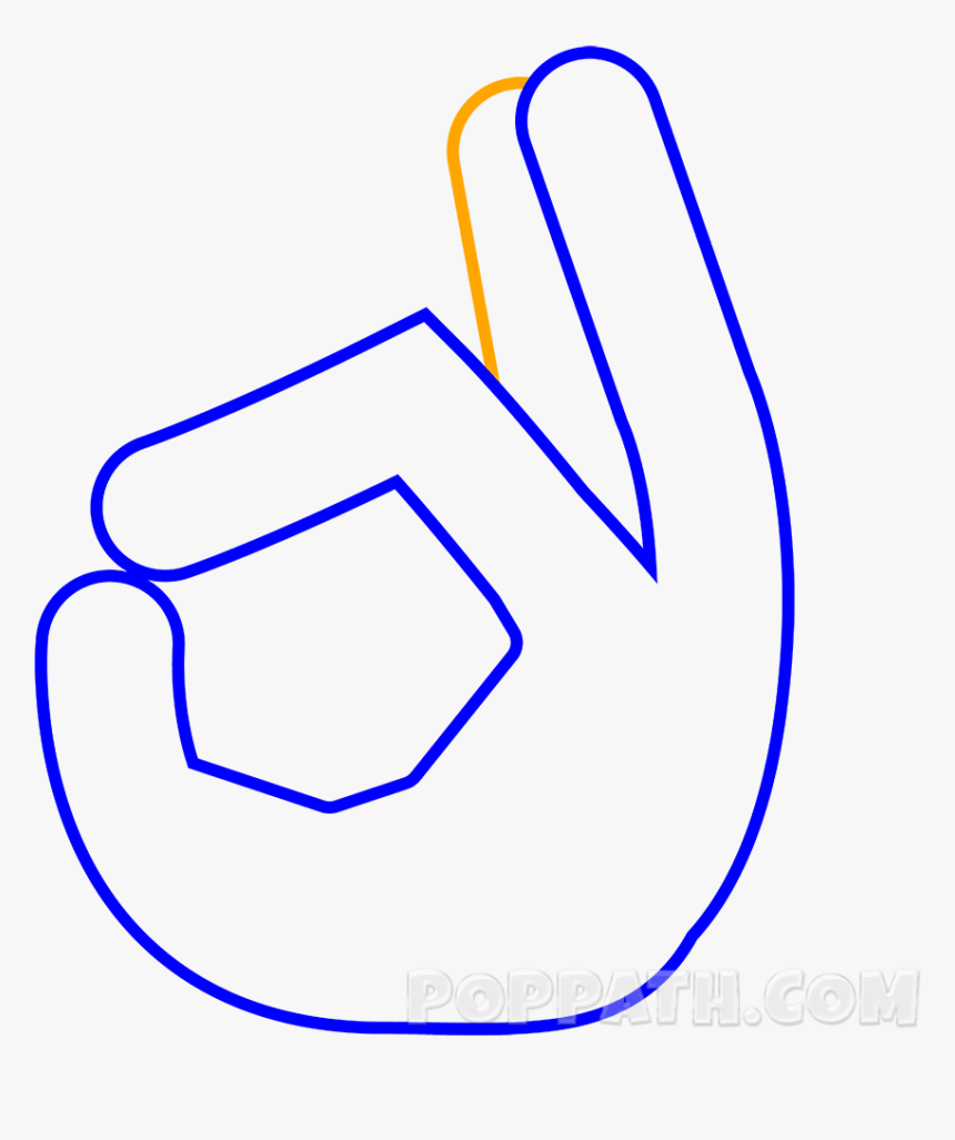 Transparent Ok Emoji Png - Draw The Finger, Png Download, Free Download
