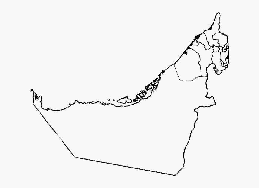 Political Uae Map Outline, HD Png Download, Free Download