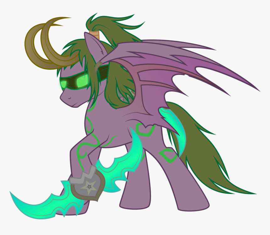 Rusilis, Blindfold, Frown, Glowing Eyes, Hoof Hold, - Illidan Pony, HD Png Download, Free Download