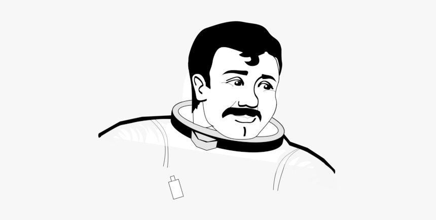 Art,monochrome Photography,facial Hair - Desenho Astronauta Assustado Png, Transparent Png, Free Download