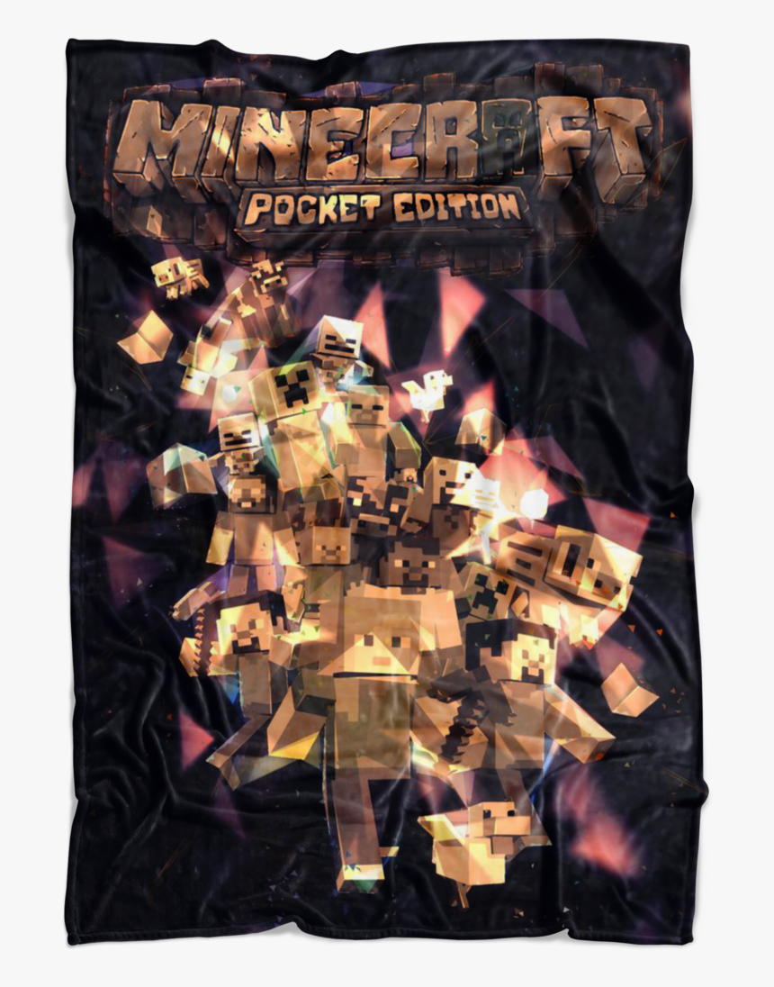 Minecraft Fleece Blanket Geometry Black Blanket - Jiří Král, HD Png Download, Free Download