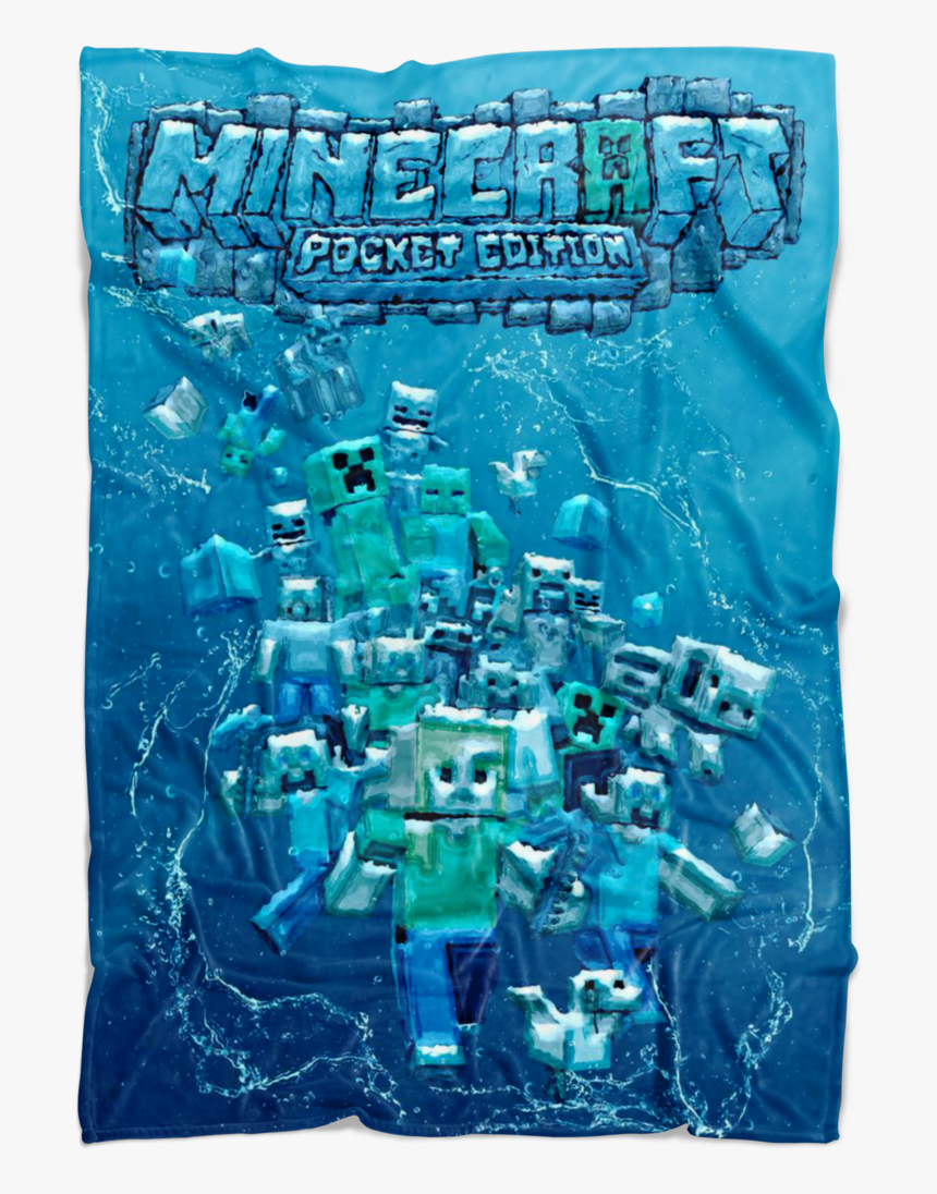 Minecraft Fleece Blanket Water Blue Blanket - Animal Figure, HD Png Download, Free Download