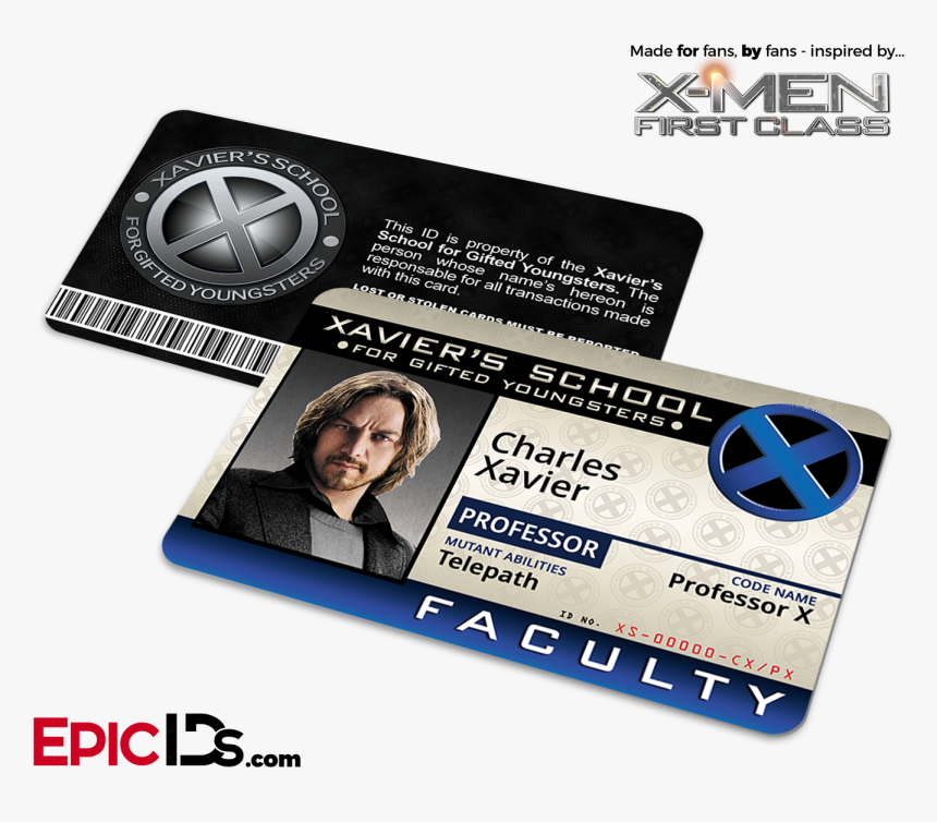 Xavier Institute For Gifted Youngsters "x-men - X Men Id Cards, HD Png Download, Free Download