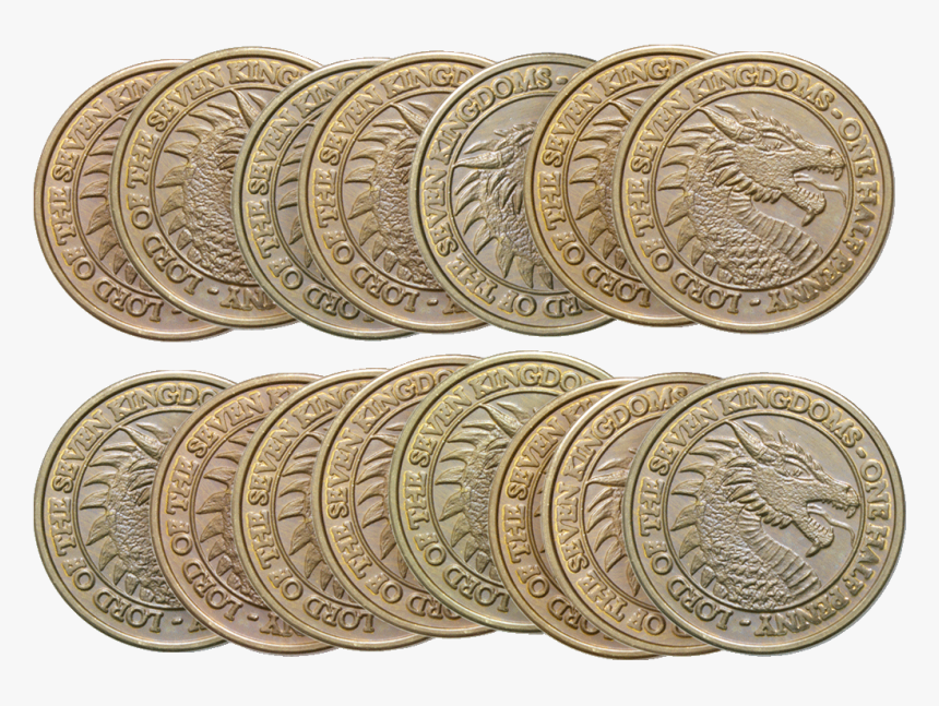 15 Aegon V Targaryen Half-pennies Gaming Coins - Coin, HD Png Download, Free Download