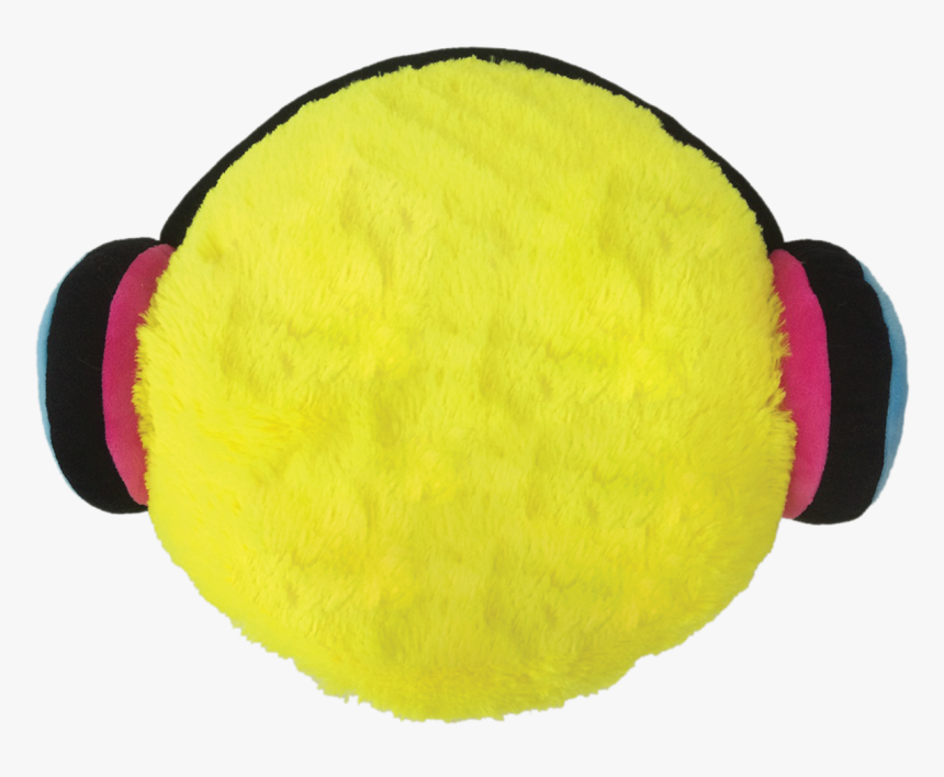 Iscream Headphones Emoji Furry Embroidered Plush Pillow"
 - Plush, HD Png Download, Free Download