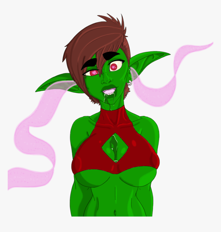 Brain Injection Drool Earrings Female Goblin Green - Female Goblin, HD Png Download, Free Download