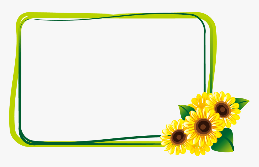 Frame Sunflower Clipart Png, Transparent Png, Free Download