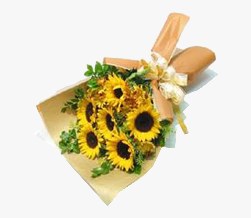 Ramo 12 Girasoles - Sunflower Bouquet For Birthday, HD Png Download, Free Download