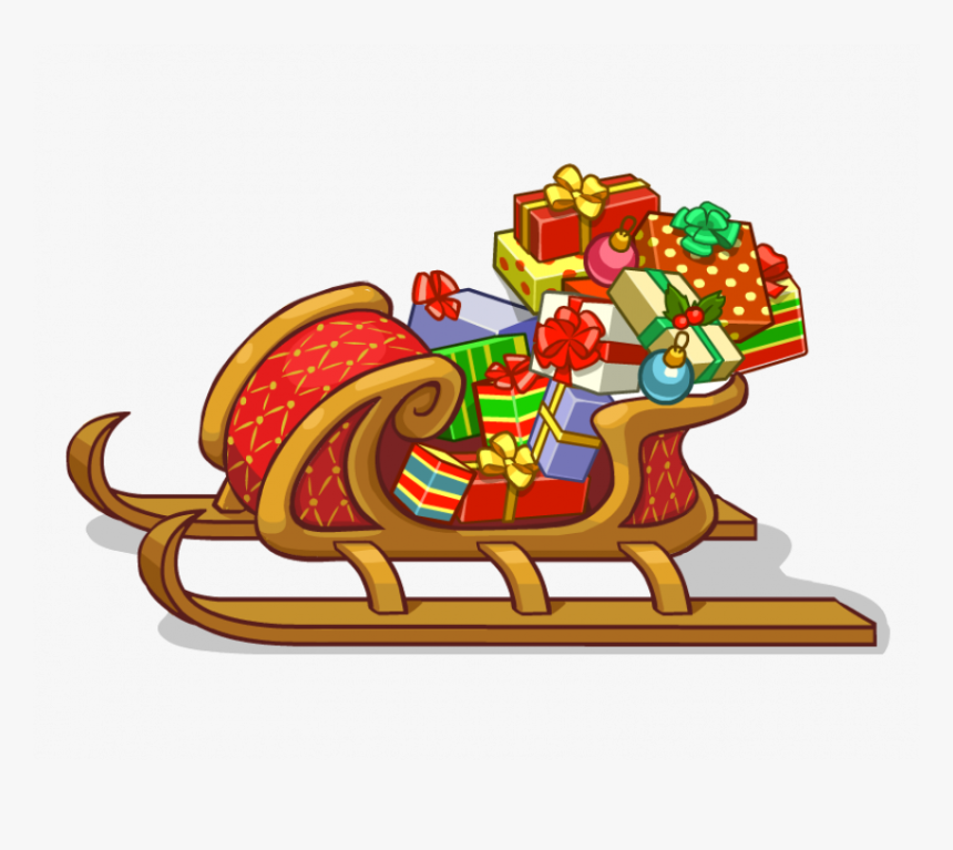 Transparent Santa On A Sleigh, HD Png Download, Free Download
