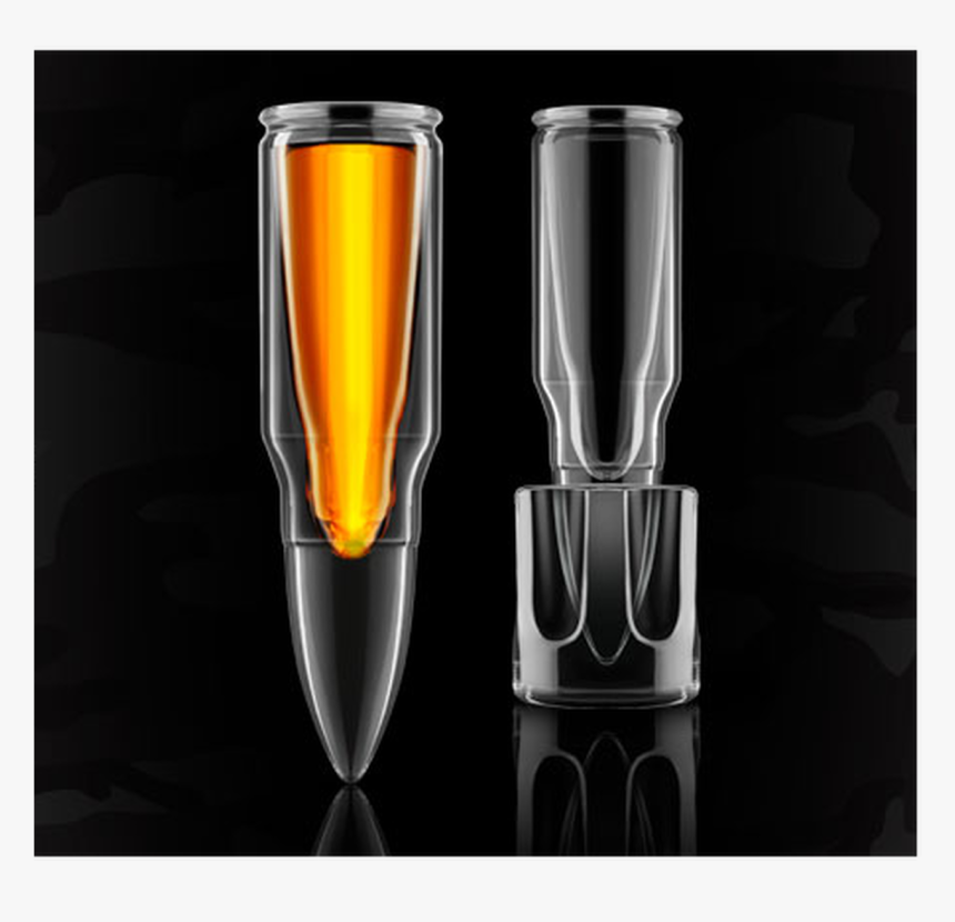 Drawing Of Shot Glass With Bullet, HD Png Download, Free Download