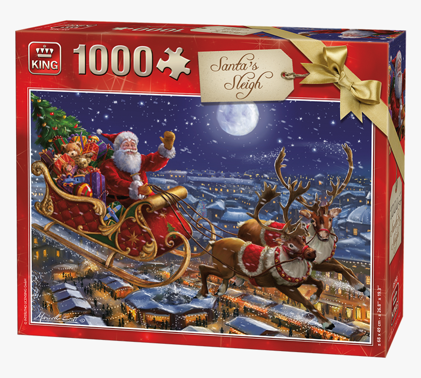 Santa Sleigh Christmas Eve, HD Png Download, Free Download