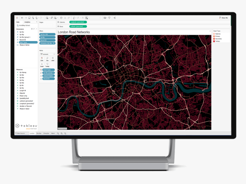 Concentra Analytics Solutions London Map Viz Tableau, HD Png Download, Free Download